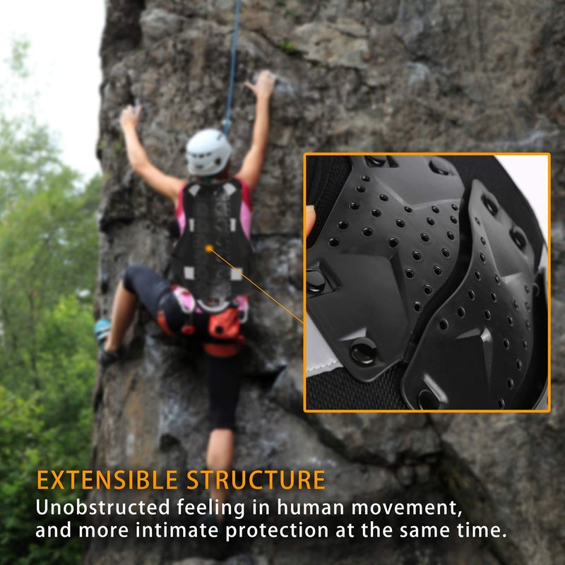 RIDBIKER Chest Protector Motorcycle, Dirt Bike Gear Body Armor Vest Spine Back Protector for Motocross Off-Road (Reflective at Night) (Black, L) - Image 5